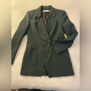 Dark green ZARA suit blazer